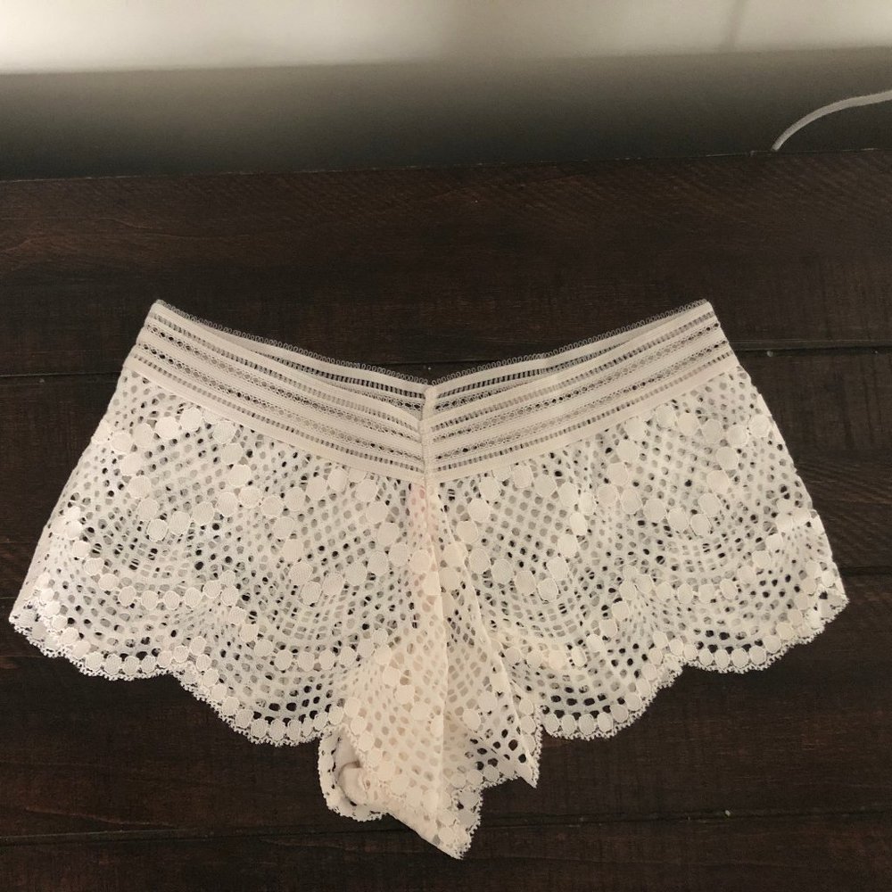 Victoria's Secret Dream Angels Lace Boy Shortie, Coconut Milk, XS, NEW